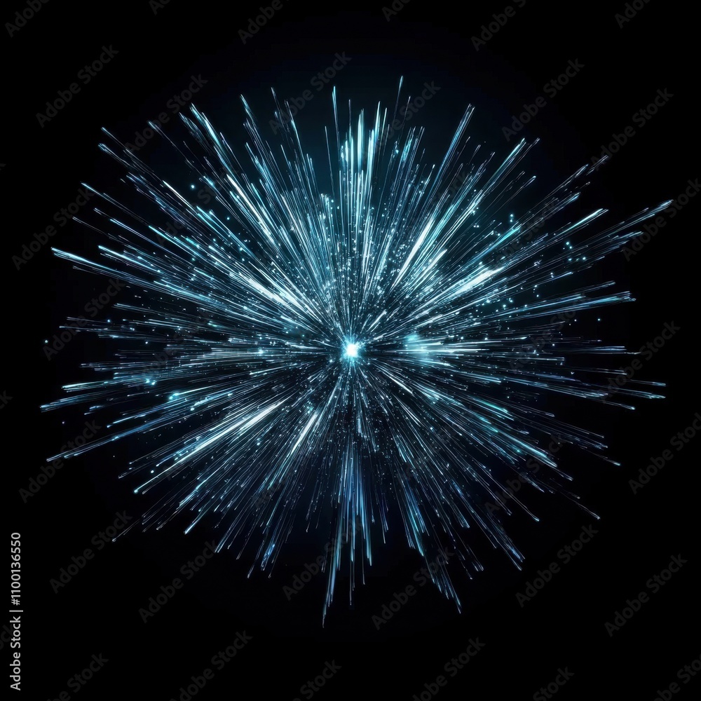 Fototapeta premium Colorful fireworks on black background