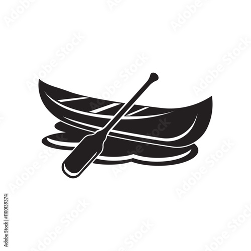 Canoe symbol logo icon, vector illustration design template