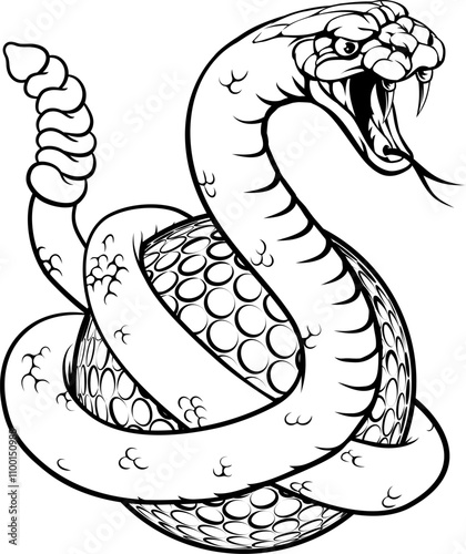 A rattlesnake snake golf ball sports team cartoon animal mascot photo