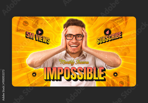 Impression Video Thumbnail Layout with Orange Gradient Accents