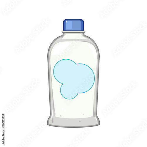 fragrance powder baby cartoon. hypoallergenic cornstarch, protection comfort, skin care fragrance powder baby sign. isolated symbol vector illustration