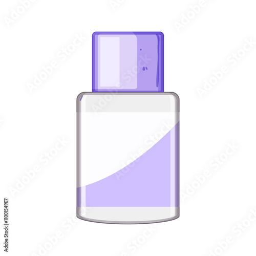 hypoallergenic powder baby cartoon. cornstarch protection, comfort skin, care fresh hypoallergenic powder baby sign. isolated symbol vector illustration