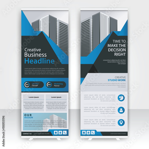 Modern business display featuring sleek design elements and informative content for potential clients or customers