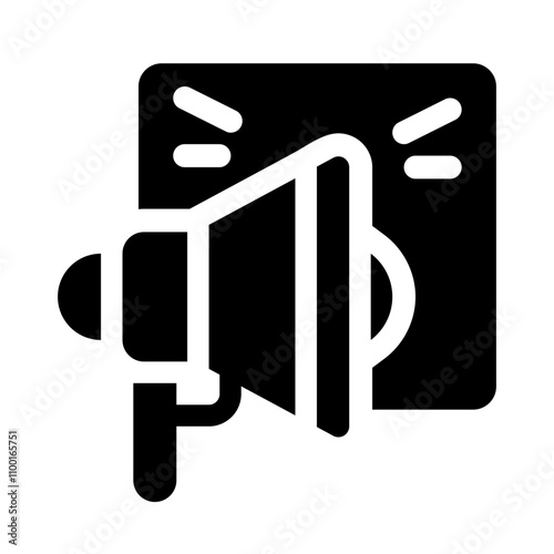 Megaphone glyph icon