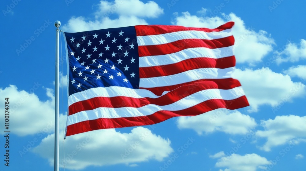 Fototapeta premium American flag photorealistic ultra high definition seamless
