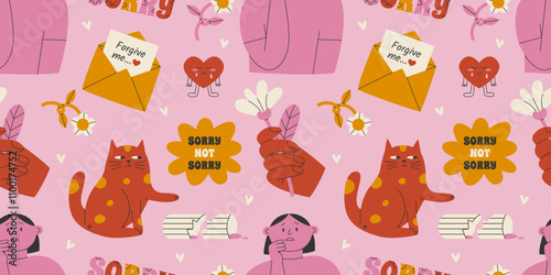 Sorry seamless pattern