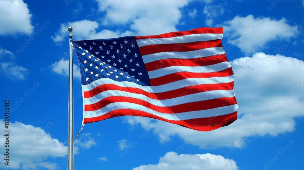 Obraz premium American flag photorealistic ultra high definition seamless