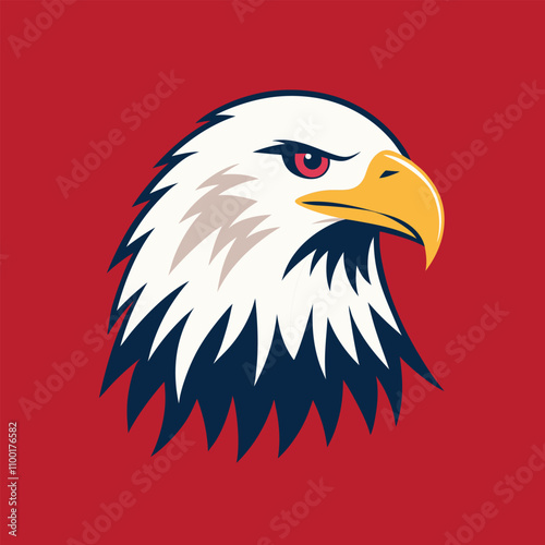 The eagle head mascot logo vector