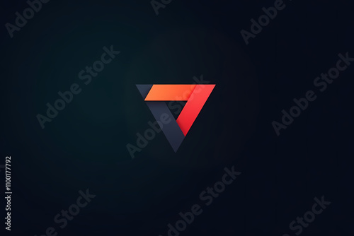Free Download Stylish abstract logo design with vibrant colors on dark background and copy space for branding - GFXLoad