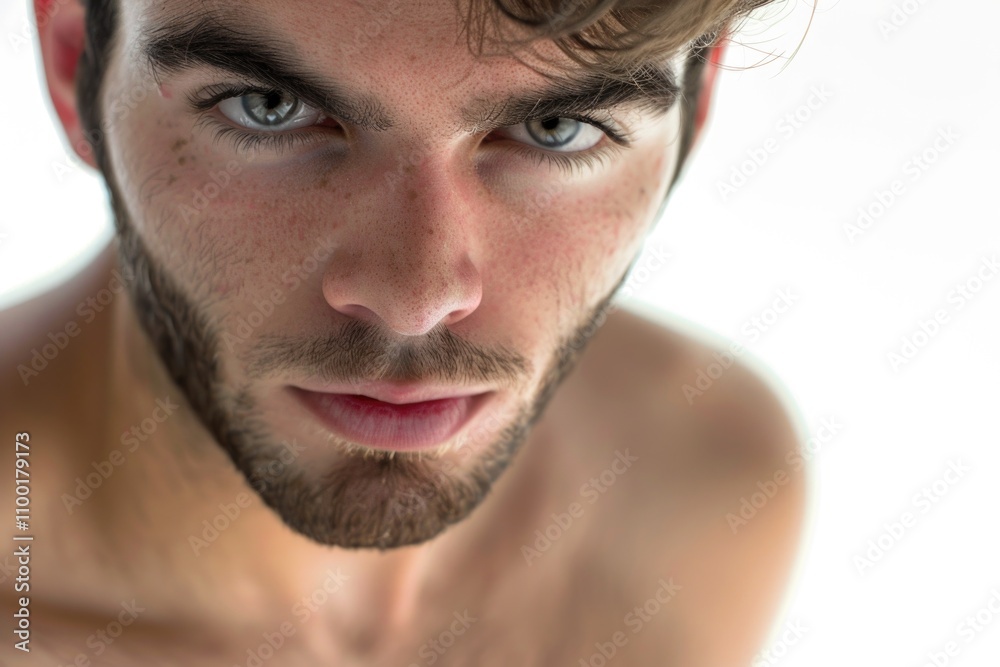 Portrait of a man with a full beard, focus on facial features Portrait of a man with a full beard, focus on facial features