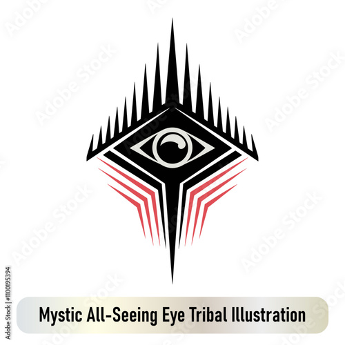 Mystic All-Seeing Eye Tribal Illustration