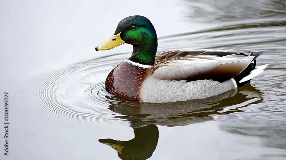 Obraz premium Majestic Mallard on Serene Water