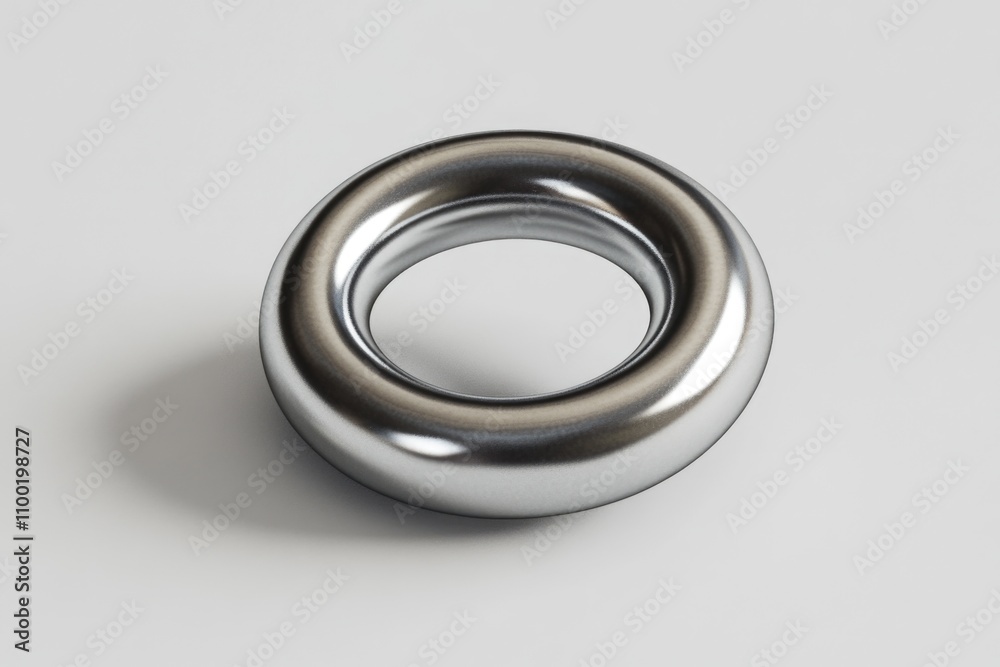 A close-up shot of a metal object on a white background, ideal for use in still life or product photography
