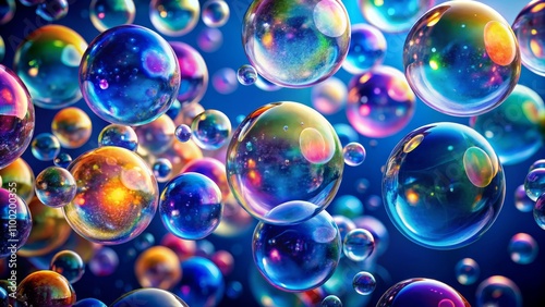 Cosmic Bubbles A Macro Perspective of Iridescent Spheres, soap bubbles , abstract art , macro photography , iridescent