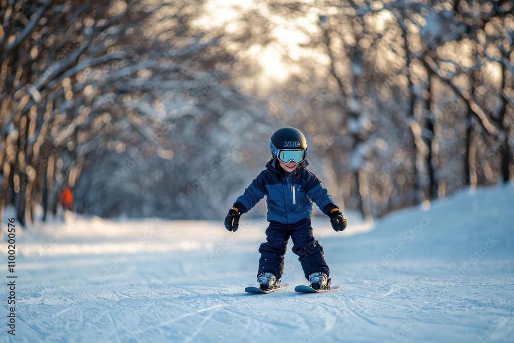custom made wallpaper toronto digitalA young child is snowboarding down a snowy slope