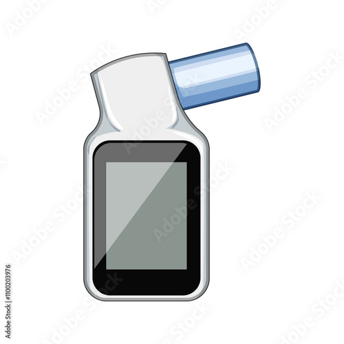 capacity spirometer cartoon. airflow measurement, respiratory function, diagnosis health capacity spirometer sign. isolated symbol vector illustration