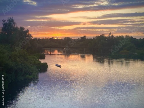 sunrise over the river