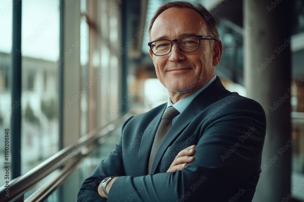 Fototapeta premium A business professional posing for a photo in a formal attire