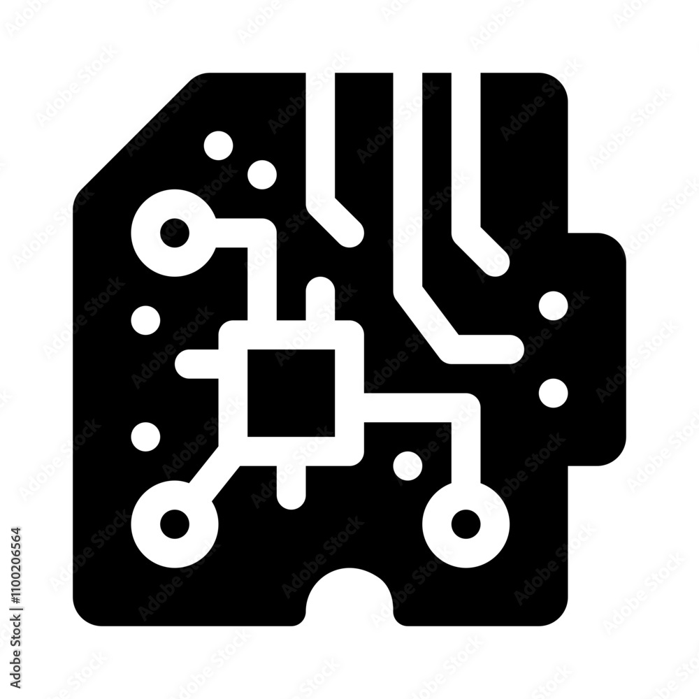 Obraz premium Circuit Board glyph icon