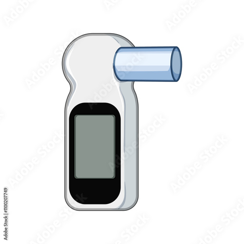 function spirometer cartoon. diagnosis health, breathing pulmonary, assessment device function spirometer sign. isolated symbol vector illustration