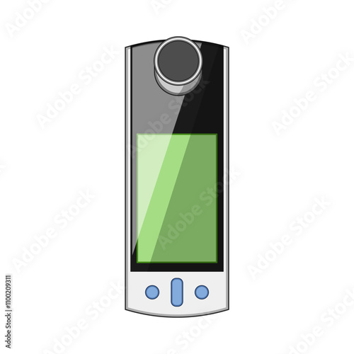 health spirometer cartoon. breathing pulmonary, assessment device, monitor peak health spirometer sign. isolated symbol vector illustration