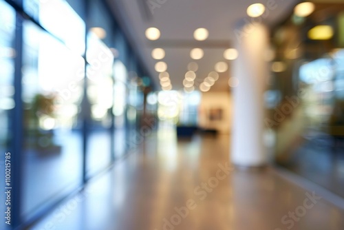 Wallpaper Mural Modern Office Building Interior: Blurred Background Torontodigital.ca