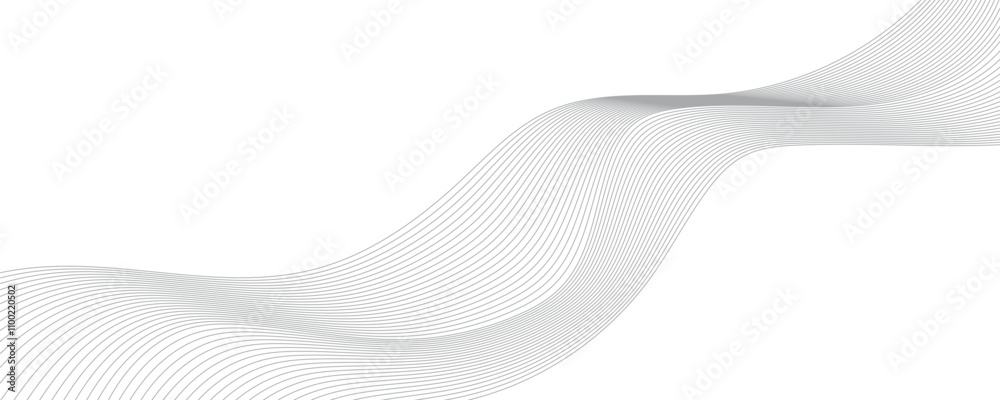 Fototapeta premium Abstract curved wavy line, smooth stripe.