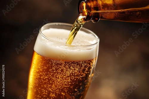 Wallpaper Mural The detailed view highlights the bubbles and clarity of the beer. Torontodigital.ca