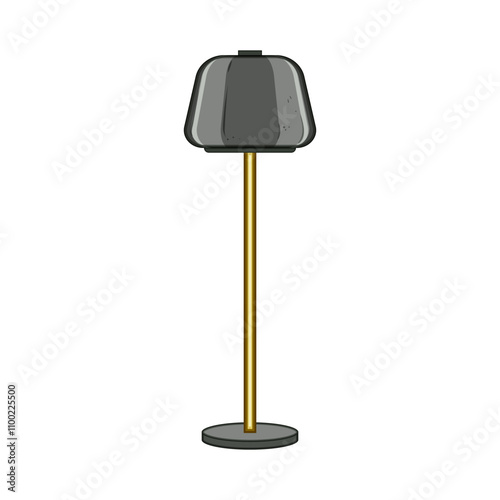 tall torchere cartoon. stand fixture, shade base, bulb ambiance tall torchere sign. isolated symbol vector illustration