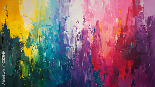 Vivid rainbow abstract art. Expressionism. Illustration