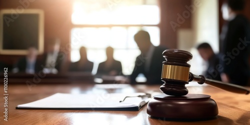 Detailed focus on legal procedures for trademark registration.