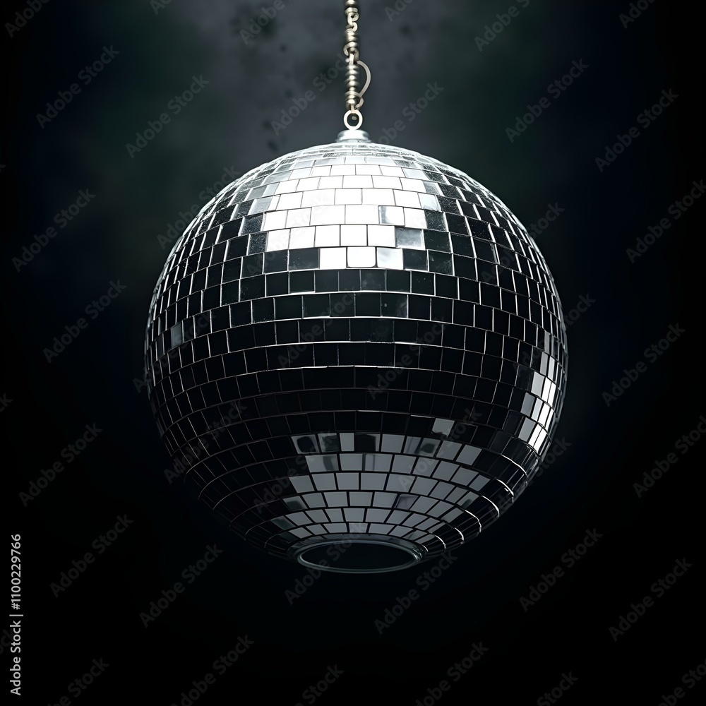 Obraz premium disco mirror ball dramatic background