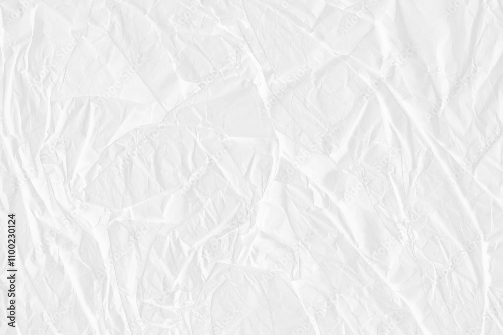 Obraz premium White Crumpled Paper Texture Background: Abstract Recycle, Old Paper Surface, Craft Paper, Grey Vintage Page, Grunge Vignette, Creased and Wrinkled Designs 