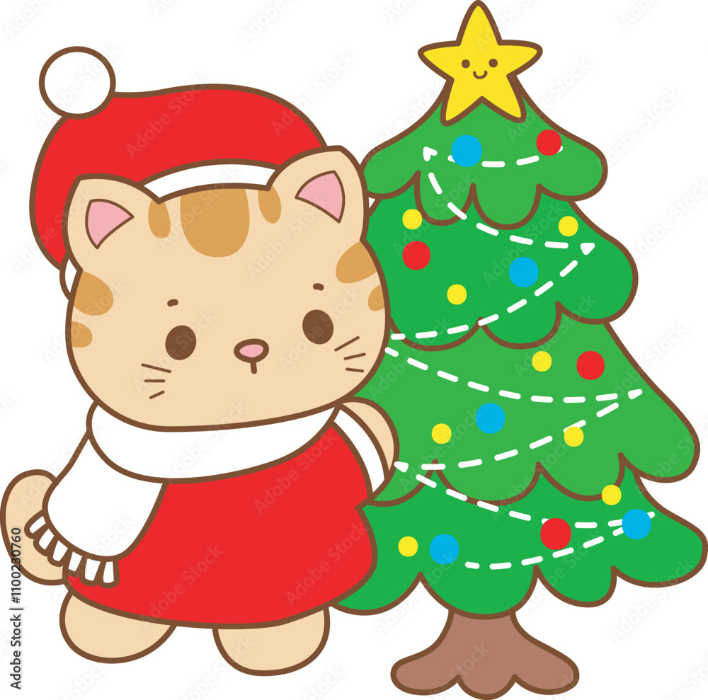 Illustration of cute kitty Christmas icon.
Funny Christmas cat in daily activities elements.
Illustration of cute kitty Christmas icon.
Funny Christmas cat in daily activities elements.