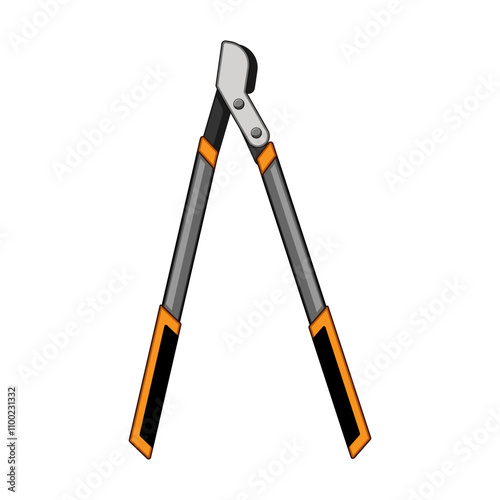 canopy tree trimmer cartoon. trimming maintenance, safety equipment, ladder harness canopy tree trimmer sign. isolated symbol vector illustration