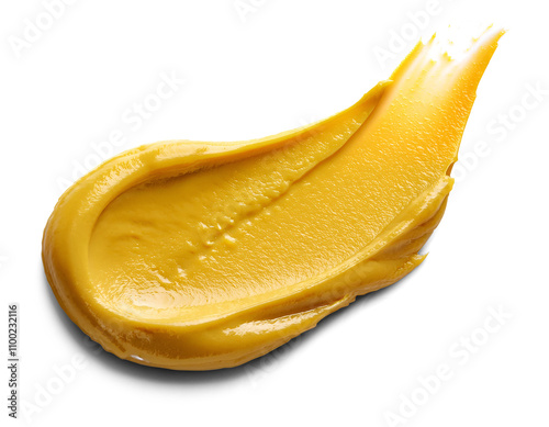 Close-up mustard stain