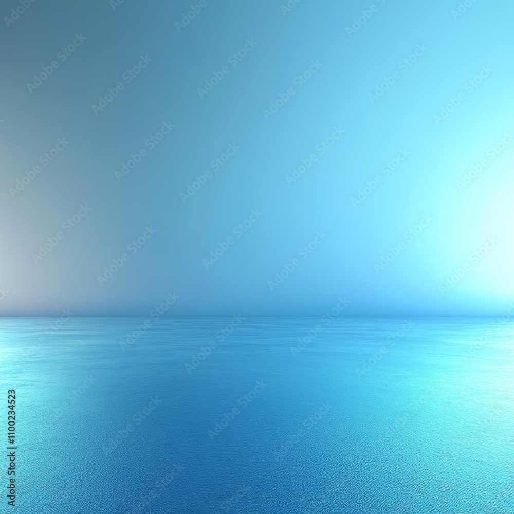 Obraz premium Soft Gradients of Azure Calmness Reflect Over a Tranquil Ocean, Creating an Ethereal Atmosphere at Dusk, Where Serenity Meets the Horizon's Embrace