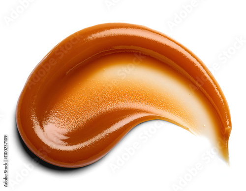 close-up caramel sauce stain