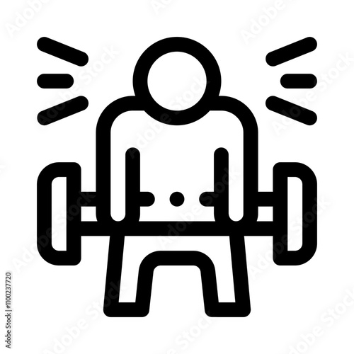 Deadlift line icon