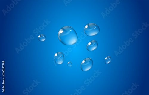 Set Drops icons. Transparent drop on a transparent background. Water drop.Texture on isolated background. Icon for banner and websites.