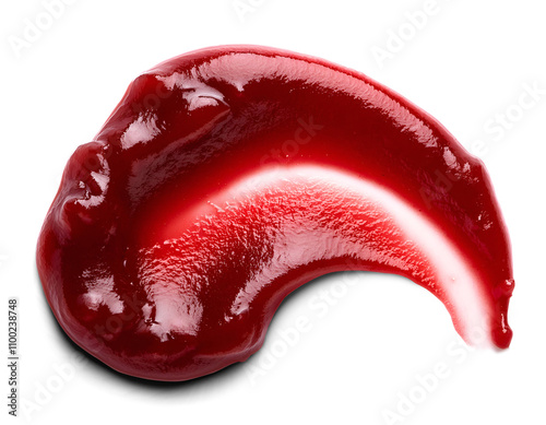 close-up cranberry jam isolated