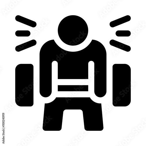 Deadlift glyph icon
