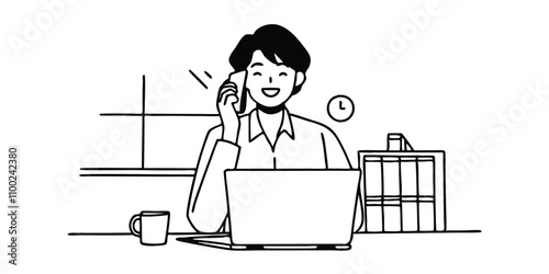 young smiling cheerful entrepreneur