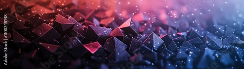 Dynamic abstract shapes digital art colorful geometry virtual environment creative concept for technology and innovation photo