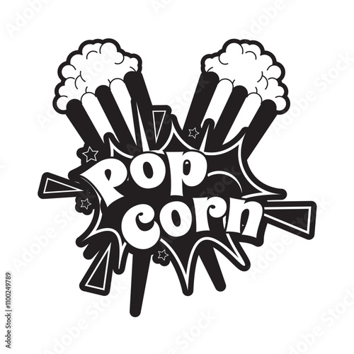 pop corn vector design template