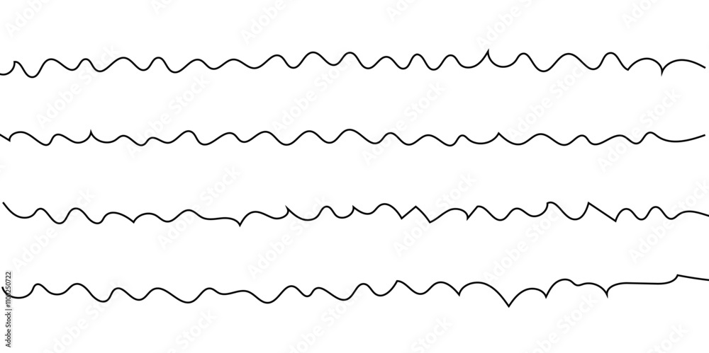 Abstract wave background. waves line set. waves collection vector. Black wave line and wavy zigzag seamless pattern lines isolated on white background. Vector illustration with editable stroke. Abstract wave background. waves line set. waves collection vector. Black wave line and wavy zigzag seamless pattern lines isolated on white background. Vector illustration with editable stroke.