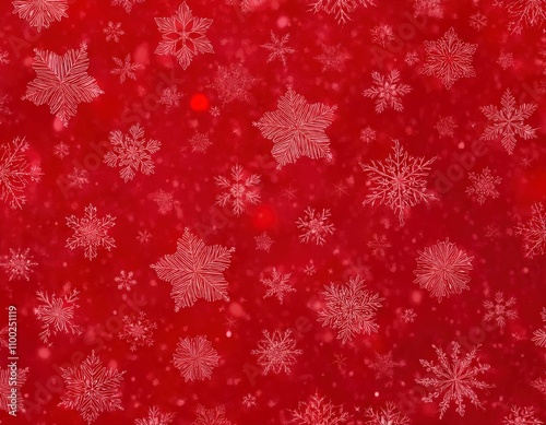 red snowflake holiday design for seasonal decorations