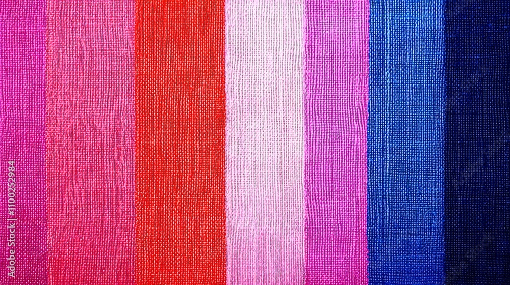 Fototapeta premium Vibrant color swatches textile studio image collection creative workspace close-up view design inspiration