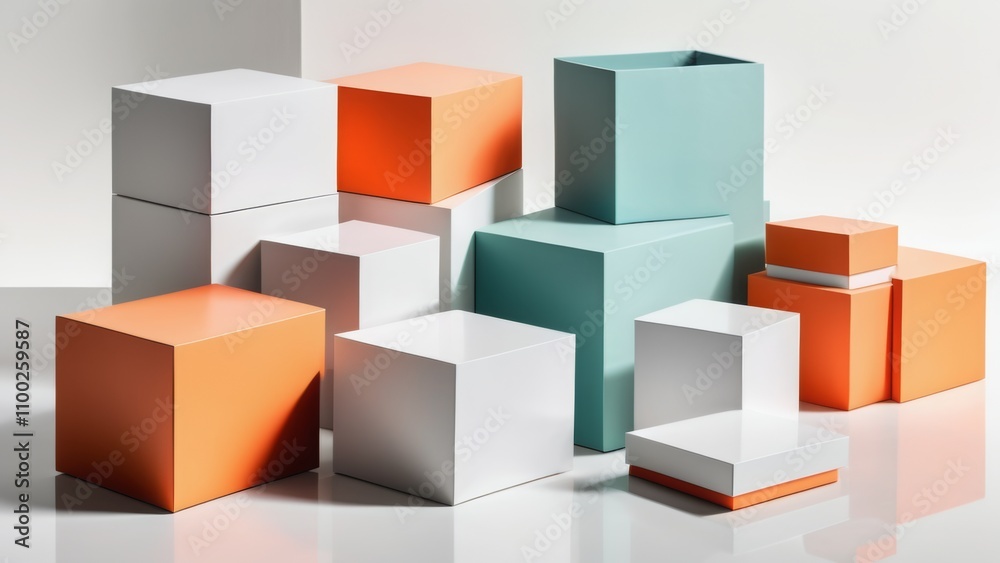 Fototapeta premium abstract 3d cubes