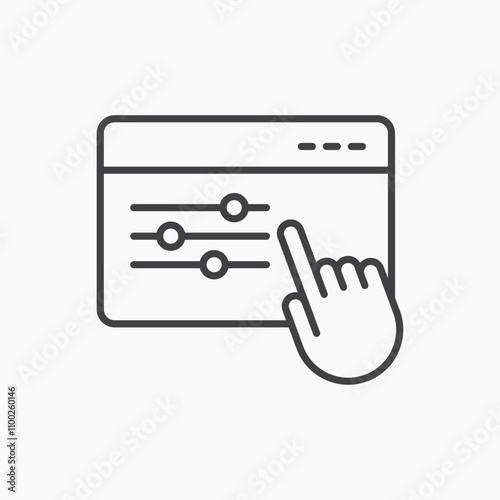 Control panel thin line vector icon.